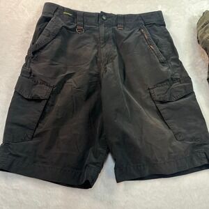 M&S Collection Active Mens 32 Black Stormwear Cargo Shorts Regular Fit